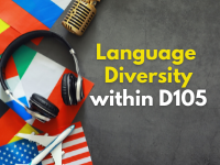  Language Diversity Within D105 Image with Flags